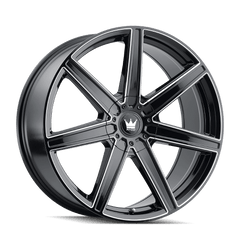 18x8 MAZZI LAGUNA 5x112 5x120 Offset (35) Center Bore (74.1) Style #376 | 376 - 8809B - Black Patch Performance - MAZZ3768809B