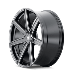 18x8 MAZZI LAGUNA 5x112 5x120 Offset (35) Center Bore (74.1) Style #376 | 376 - 8809B - Black Patch Performance - MAZZ3768809B