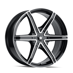 18x8 MAZZI STILTS 5x110 5x5 Offset (30) Center Bore (71.5) Style #371 | 371 - 8860B - Black Patch Performance - MAZZ3718860B