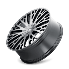18x8 MAZZI TWIST TIE 5x110 5x115 Offset (35) Center Bore (72.6) Style #373 | 373 - 8811TM - Black Patch Performance - MAZZ3738811TM