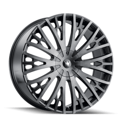 18x8 MAZZI TWIST TIE 5x4.25 5x4.5 Offset (35) Center Bore (72.6) Style #373 | 373 - 8814TM - Black Patch Performance - MAZZ3738814TM