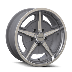 18x8 RIDLER 605 5x4.5 Offset (0) Center Bore (83.82) Style #605 | 605 - 8865GMDEEP - Black Patch Performance - RIDL6058865GMDEEP
