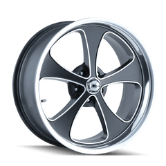 18x8 RIDLER 645 5x5.5 Offset (0) Center Bore (108) Style #645 | 645 - 8885MBP - Black Patch Performance - RIDL6458885MBP