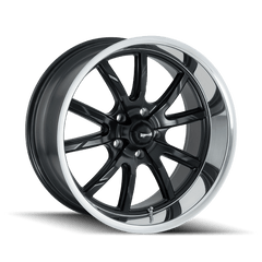 18x8 RIDLER 650 5x4.75 Offset (0) Center Bore (83.82) Style #650 | 650 - 8861MB - Black Patch Performance - RIDL6508861MB