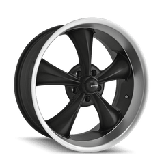 18x8 RIDLER 695 5x4.75 Offset (0) Center Bore (83.82) Style #695 | 695 - 8861MB - Black Patch Performance - RIDL6958861MB