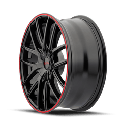 18x8 TOUREN TR60 5x110 5x115 Offset (40) Center Bore (72.62) Style #3260 | 3260 - 8811BR - Black Patch Performance - TOUR32608811BR