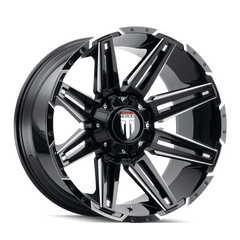 18x9 AMERICAN TRUXX BOOM 8x170 Offset ( - 12) Center Bore (125.2) Style #AT1903 | AT1903 - 8970M - 12 - Black Patch Performance - AMERAT19038970M12