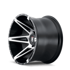 18x9 AMERICAN TRUXX KUTZ 6x135 6x5.5 Offset ( - 12) Center Bore (106.1) Style #AT1902 | AT1902 - 8937M - 12 - Black Patch Performance - AMERAT19028937M12