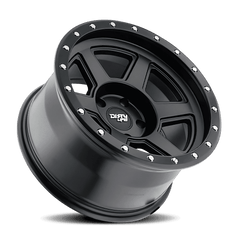 18x9 DIRTY LIFE COMPOUND 5x5.5 Offset ( - 12) Center Bore (108) Style #9315 | 9315 - 8985MB12 - Black Patch Performance - DIRT93158985MB12