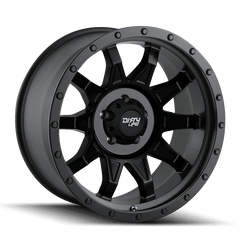18x9 DIRTY LIFE ROADKILL 8x6.5 Offset ( - 12) Center Bore (130.8) Style #9301 | 9301 - 8981MB12N - Black Patch Performance - DIRT93018981MB12N