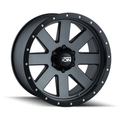 18x9 ION 134 5x5 Offset (0) Center Bore (83.82) Style #134 | 134 - 8973MG - Black Patch Performance - ION1348973MG