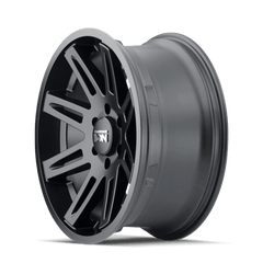 18x9 ION 142 8x6.5 Offset (0) Center Bore (130.8) Style #142 | 142 - 8981MB - Black Patch Performance - ION1428981MB