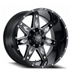 18x9 Luxxx HD LHD9 6x135 6x5.5 Offset ( - 12) Center Bore (106.1) LHD91896135139 - 12G - A1 - Black Patch Performance - LUXXLHD9189613513912GA1