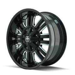 18x9 MAYHEM ASSAULT 5x4.5 5x5 Offset (18) Center Bore (87) Style #8070 | 8070 - 8956B18 - Black Patch Performance - MAYH80708956B18