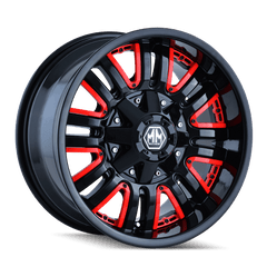 18x9 MAYHEM ASSAULT 5x4.5 5x5 Offset (18) Center Bore (87) Style #8070 | 8070 - 8956B18 - Black Patch Performance - MAYH80708956B18
