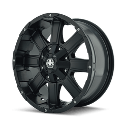 18x9 MAYHEM CHAOS 5x4.5 5x5 Offset ( - 12) Center Bore (78.3) Style #8030 | 8030 - 8956MB12 - Black Patch Performance - MAYH80308956MB12