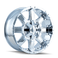 18x9 MAYHEM CHAOS 5x5 5x5.5 Offset ( - 12) Center Bore (87) Style #8030 | 8030 - 8952C - Black Patch Performance - MAYH80308952C