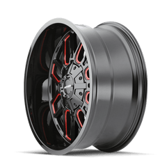 18x9 MAYHEM COGENT 6x135 6x5.5 Offset (0) Center Bore (106) Style #8107 | 8107 - 8937BTR - Black Patch Performance - MAYH81078937BTR