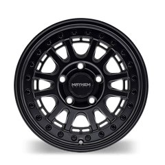 18x9 MAYHEM COMPASS 8x170 Offset (18) Center Bore (125.2) Style #8305 | 8305 - 8970MB18 - Black Patch Performance - MAYH83058970MB18