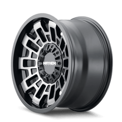 18x9 MAYHEM CORTEX 5x5 5x5.5 Offset (0) Center Bore (87.1) Style #8113 | 8113 - 8952TM - Black Patch Performance - MAYH81138952TM