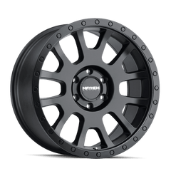 18x9 MAYHEM SCOUT 8x6.5 Offset (0) Center Bore (130.8) Style #8302 | 8302 - 8981MB - Black Patch Performance - MAYH83028981MB