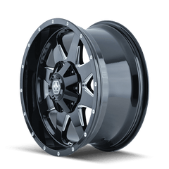 18x9 MAYHEM TANK 6x135 6x5.5 Offset ( - 12) Center Bore (106) Style #8040 | 8040 - 8937B - Black Patch Performance - MAYH80408937B