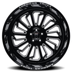 24x14 AMERICAN TRUXX BUTCHER 5x5 Offset (-76) Center Bore (71.6) Style #AT1916 | AT1916-24473M - Wheel from Black Patch Performance