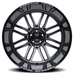 24x14 AMERICAN TRUXX RESTLESS 6x5.5 Offset (-76) Center Bore (106) Style #AT1915 | AT1915-24483BM - Wheel from Black Patch Performance