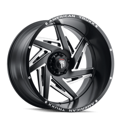 24x14 AMERICAN TRUXX SPIRAL 5x5.5 Offset (-76) Center Bore (87.1) Style #AT1906 | AT1906-24485M-76 - Wheel from Black Patch Performance