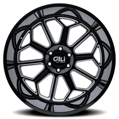 24x14 CALI OFF-ROAD AUBURN 8x6.5 Offset (-76) Center Bore (125.2) Style #9117 | 9117-24481BM - Wheel from Black Patch Performance