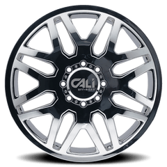 24x8.25 CALI OFF-ROAD INVADER DUALLY 8x6.5 Offset (115) Center Bore (121.3) Style #9115D | 9115D-24881CF115 - Wheel from Black Patch Performance