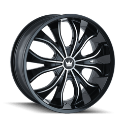 24x9.5 MAZZI HUSTLER 5x115 5x120 Offset (18) Center Bore (74.1) Style #342 | 342-24918B - Wheel from Black Patch Performance