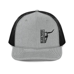 Richardson 112 Half Skull Logo Hat Black Thread - Black Patch Performance - 2790390_11421