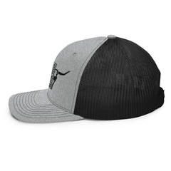 Richardson 112 Half Skull Logo Hat Black Thread - Black Patch Performance - 2790390_11421