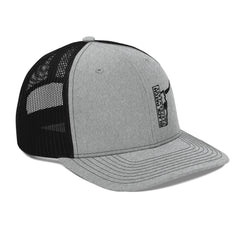 Richardson 112 Half Skull Logo Hat Black Thread - Black Patch Performance - 2790390_11421