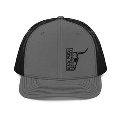 Richardson 112 Half Skull Logo Hat Black Thread - Black Patch Performance - 2790390_16713