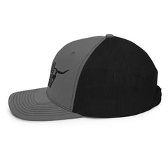 Richardson 112 Half Skull Logo Hat Black Thread - Black Patch Performance - 2790390_16713