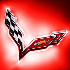 3633-003 - Corvette C7 Rear Illuminated Emblem - Accessories from Black Patch Performance