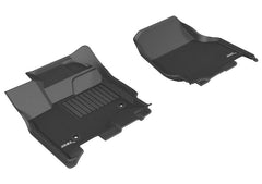 Ford (Crew Cab Pickup) Floor Mat Set - Front - Black Patch Performance - 3DMAL1FR08311509