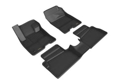 2022 Ford Maverick Floor Mat Set - Front and Rear - Black Patch Performance - 3DMAL1FR14401509