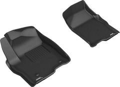 Chevrolet, GMC (Crew Cab Pickup) Floor Mat Set - Front - Black Patch Performance - 3DMAL1GM02511509