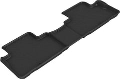 20 - 22 Kia Telluride Floor Mat Set - Rear - Black Patch Performance - 3DMAL1KA05121509
