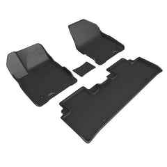 2022 Kia EV6 Floor Mat Set - Front and Rear - Black Patch Performance - 3DMAL1KA07101509