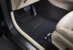 21 - 23 Tesla Y Floor Mat Set - Front and Rear - Black Patch Performance - 3DMAL1TL02704709