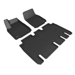 22 - 23 Tesla X Floor Mat Set - Front and Rear - Black Patch Performance - 3DMAL1TL04601509