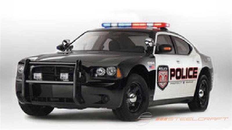 Steelcraft Police Push Bumper | 2006-2010 Dodge Charger | Black | Model 52220P; manufacturer product image