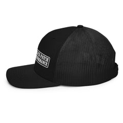 Richardson 112 Stencil Style Logo Hat - White Ink - Black Patch Performance - 5921324_11417