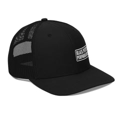 Richardson 112 Stencil Style Logo Hat - White Ink - Black Patch Performance - 5921324_11417
