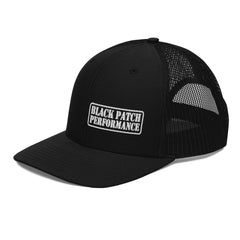Richardson 112 Stencil Style Logo Hat - White Ink - Black Patch Performance - 5921324_16711