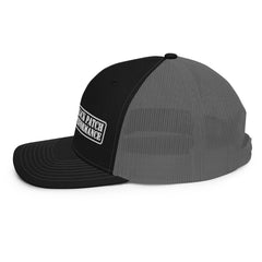 Richardson 112 Stencil Style Logo Hat - White Ink - Black Patch Performance - 5921324_16711
